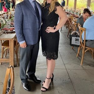 MEROKEETY Women's Sleeveless Lace Floral Elegant Cocktail Dress